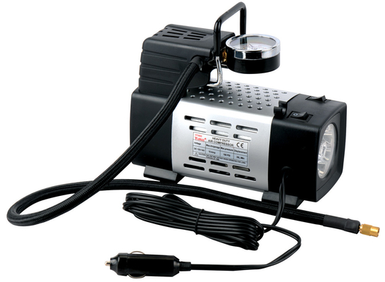 12V con il compressore d'aria nero leggero del veicolo del metallo tutto il giro per la polvere anti- di inflazione dell'automobile