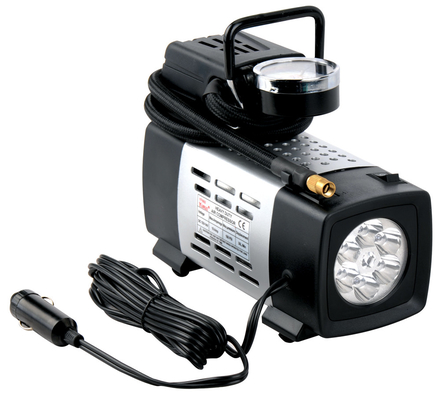 Un buon prezzo. 12V con il compressore d'aria nero leggero del veicolo del metallo tutto il giro per la polvere anti- di inflazione dell'automobile in linea