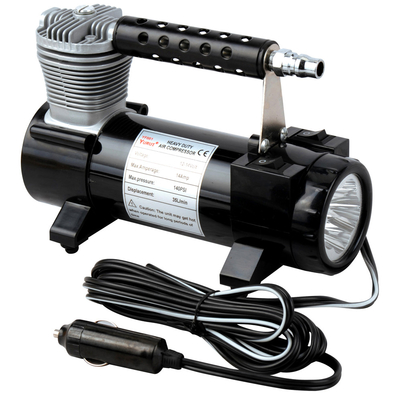 Un buon prezzo. singolo Cyclinder compressore d'aria portatile nero del veicolo di 12v per inflazione 150PSI dell'automobile in linea