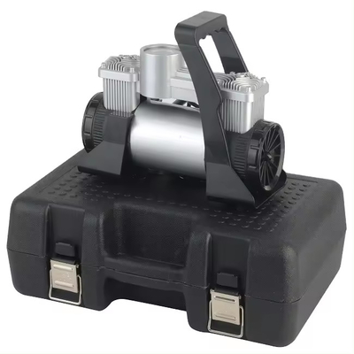 Inflatore di pneumatici per auto Dc 12v Compressore d'aria automatico a pressione metallica con scatola di plastica