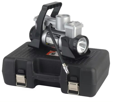 Inflatore di pneumatici per auto Dc 12v Compressore d'aria automatico a pressione metallica con scatola di plastica