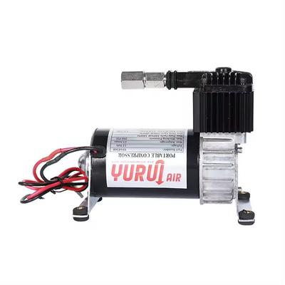 Dc 12v Air Ride Suspension Compressore Cromo E Nero Per Camion