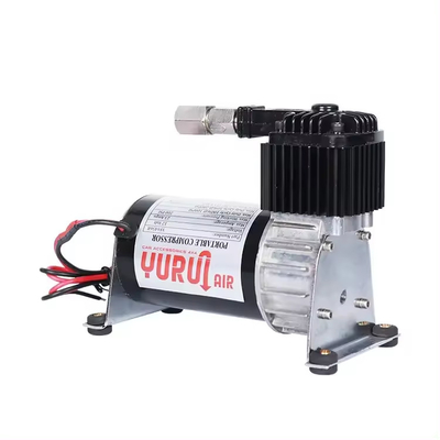 Dc 12v Air Ride Suspension Compressore Cromo E Nero Per Camion