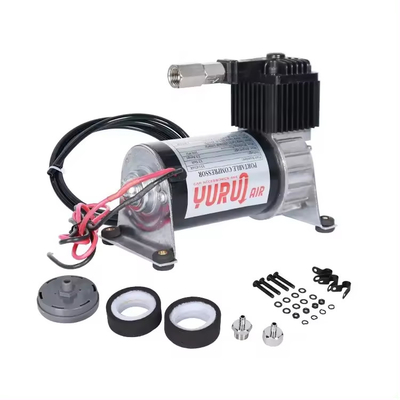 Dc 12v Air Ride Suspension Compressore Cromo E Nero Per Camion