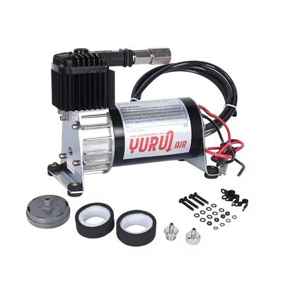 Dc 12v Air Ride Suspension Compressore Cromo E Nero Per Camion