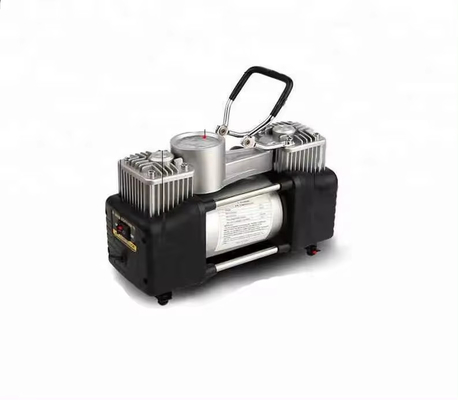 Compressore d'aria portatile a mano ad alta pressione con doppio cilindro per gonfiamento pneumatico auto