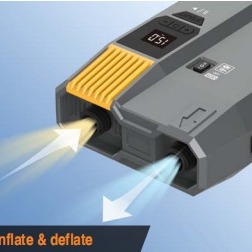 La pompa elettrica SUP più veloce 12V e la linea di alimentazione AC gonfiano gonfiano come uno squalo fino a 20psi con schermo digitale automatico.