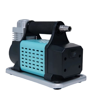 Compressore d'aria per auto portatile DC12V monocilindrico in metallo con manometro metallico