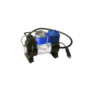 Compressore d'aria per pneumatici per auto portatile in metallo con lampada e maniglia per gonfiamento pneumatici