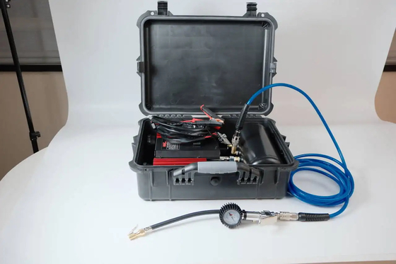 Compressore d'aria off-road a doppio cilindro con gonfiatore di pneumatici per auto in scatola di plastica