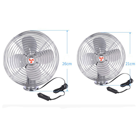 Corrente continua 12v di Car Cooling Fan della guardia del metallo di sicurezza con 60 strisce