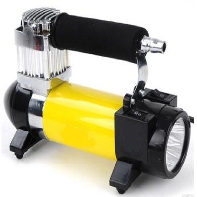 Compressore d'aria in grande quantità giallo di scossa 12v tre in un compressore d'aria di scossa