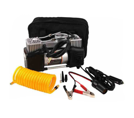 Compressore d'aria per auto a doppio cilindro DC12Volt con manometro