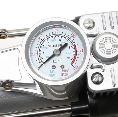Compressore d'aria portatile a mano ad alta pressione con doppio cilindro per gonfiamento pneumatico auto