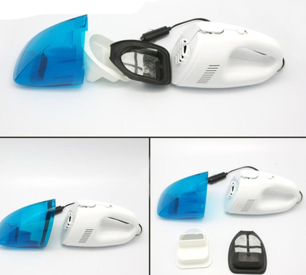 materia plastica tenuta in mano portatile dell'aspirapolvere dell'automobile di CC 12v nel colore bianco blu