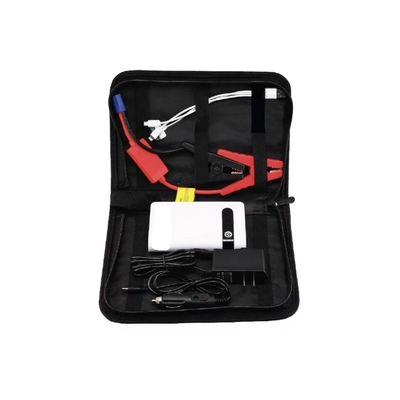Avviatore di emergenza portatile versatile da 12V con torcia a LED e manometro per pneumatici con design a cilindro singolo