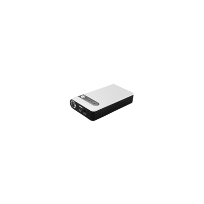 Avviatore di emergenza portatile versatile da 12V con torcia a LED e manometro per pneumatici con design a cilindro singolo