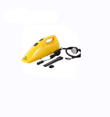 Aspirapolvere per auto a mano giallo con funzione compressore Aspirapolvere per auto 12v
