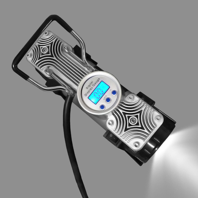 Infilatore di pneumatici per auto calibro digitale Compressore d'aria per auto DC 12v doppio cilindro