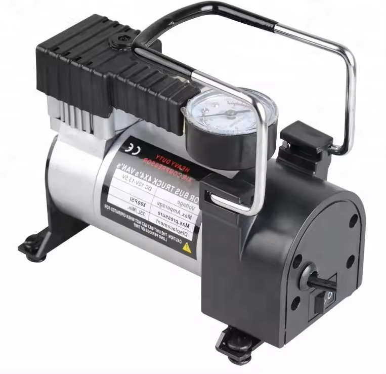 Compressore d'aria per auto a alta pressione portatile con orologio e borsa di stoffa