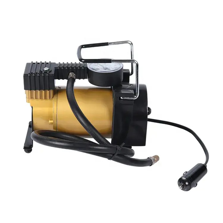 Compressore d'aria in metallo portatile DC12v pneumatico monocilindrico pompa gonfiabile pneumatico auto gonfiabile veloce