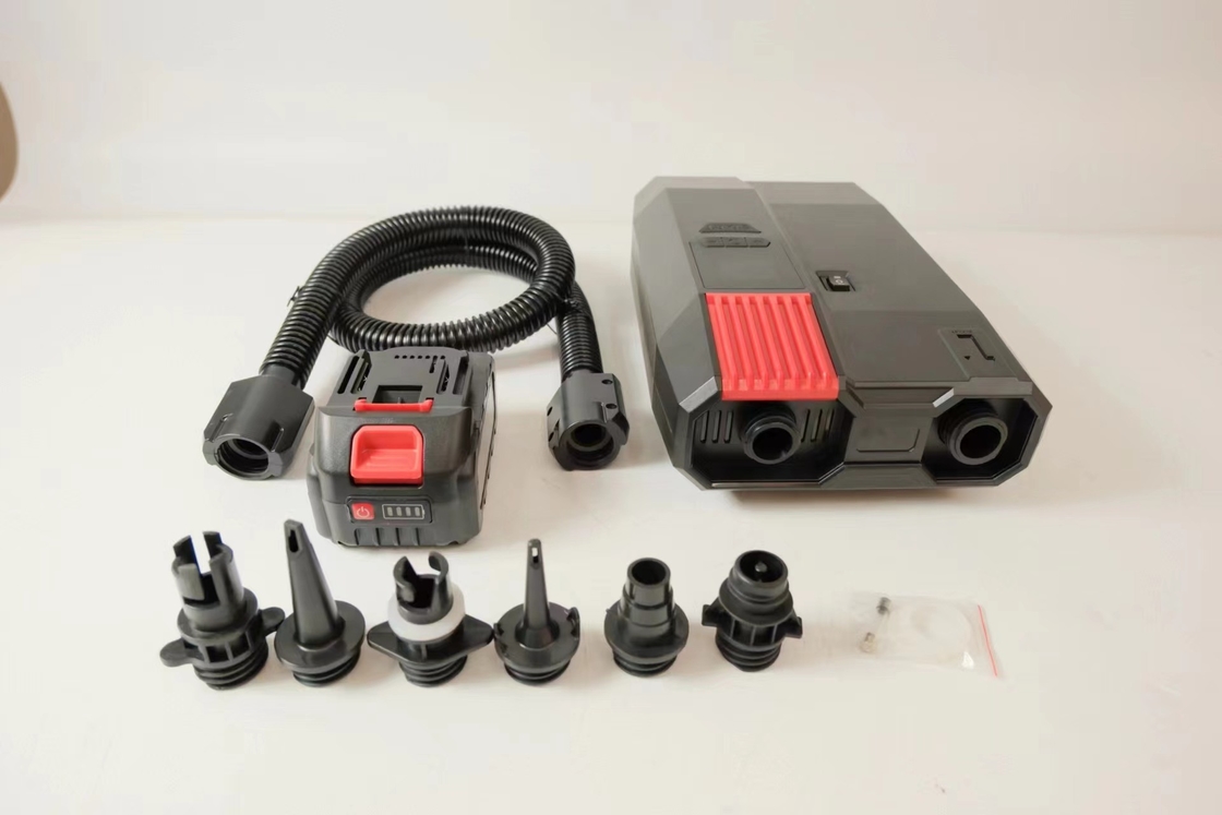 AC110-220V pompa elettrica di supporto digitale DC 12V con batteria al litio per gonfiamento paddleboard
