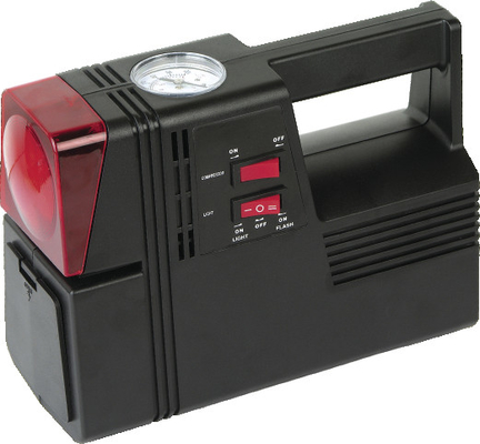Un buon prezzo. Compressore d'aria di plastica del nero del quadrato per i pneumatici 3 dell'automobile in 1 nero e rosso in linea