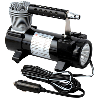 Un buon prezzo. 2 in 1 singolo compressore d'aria del cilindro del metallo portatile con luce/borsa ed il tubo flessibile in linea