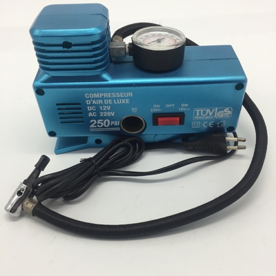 AC/DC Compressori d'aria per veicoli in plastica con calibro pneumatico per auto portatile Pompa d'aria elettrica per pneumatici