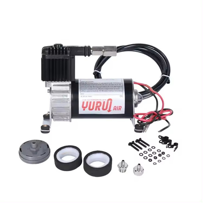 Dc 12v Air Ride Suspension Compressore Cromo E Nero Per Camion