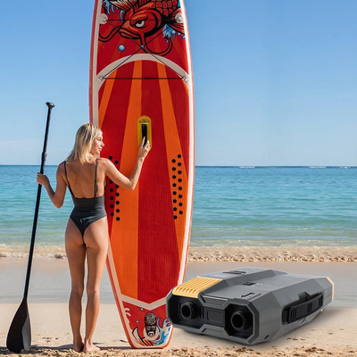 Capacità della batteria 5000mAH SUP Pompa elettrica per ponteggio gonfiabile Kayak Paddle Board 20PSI 12V/110-240V