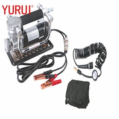 Compressore d'aria per pneumatici portatili a cromo DC12v con clip da coccodrillo