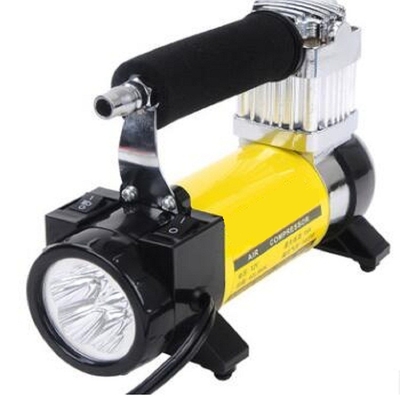 Un buon prezzo. Compressore d'aria in grande quantità giallo di scossa 12v tre in un compressore d'aria di scossa in linea
