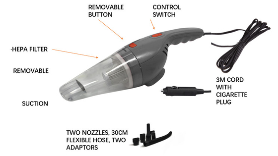 Assorbente portatile per auto DC12V Filtro HEPA con garanzia di un anno
