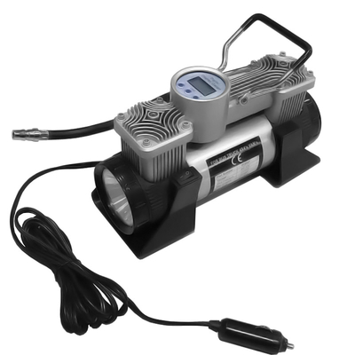 Un buon prezzo. Infilatore di pneumatici per auto calibro digitale Compressore d'aria per auto DC 12v doppio cilindro in linea